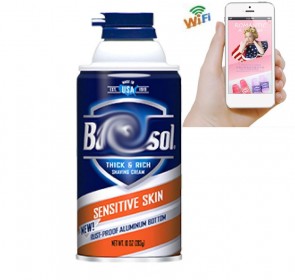 Wifi Spy Camera Cellphone HD 1080P Hidden Bathroom Shaving Cream Bottle Camera For iOS/Andriod System